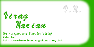 virag marian business card